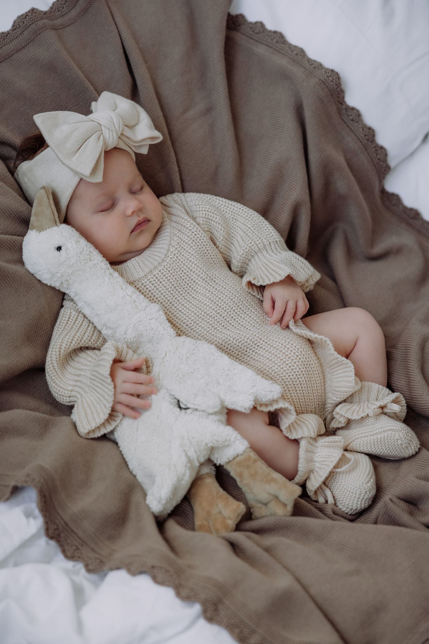 Ruffle Romper | Almond