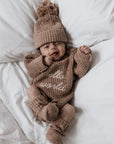 “Hello World” Romper | Walnut