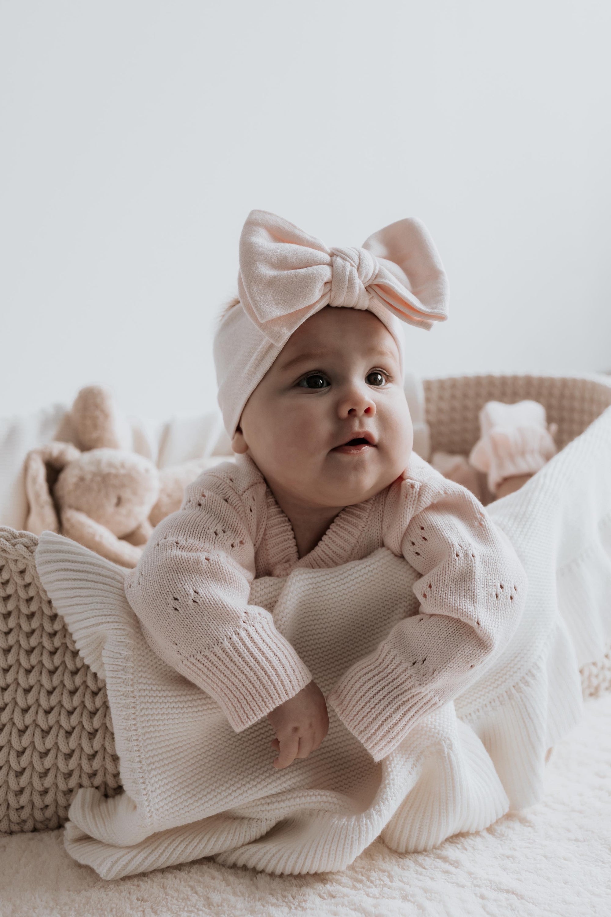 Pointelle Ruffle Romper | Pink