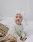 Pointelle Ruffle Romper | Milk