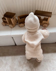 Rib Set Almond | Boxpakje + Muts + Slofjes