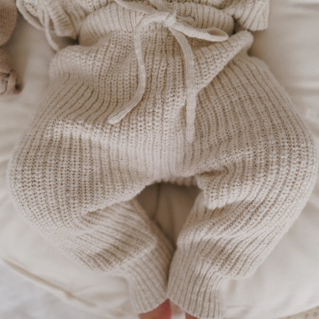 Oat Setje Romper + Broekje + Pom Muts