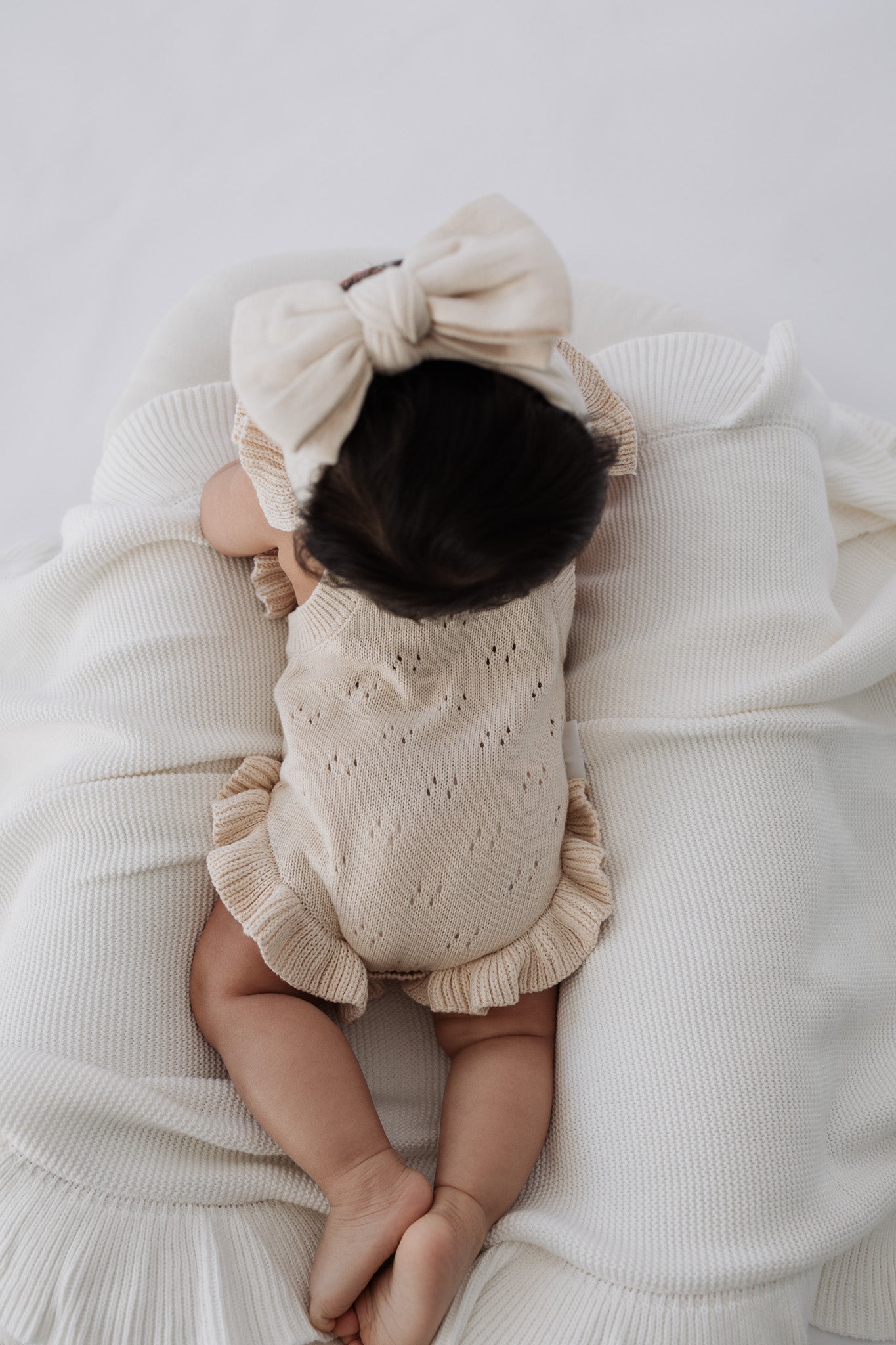 Pointelle Romper | Almond