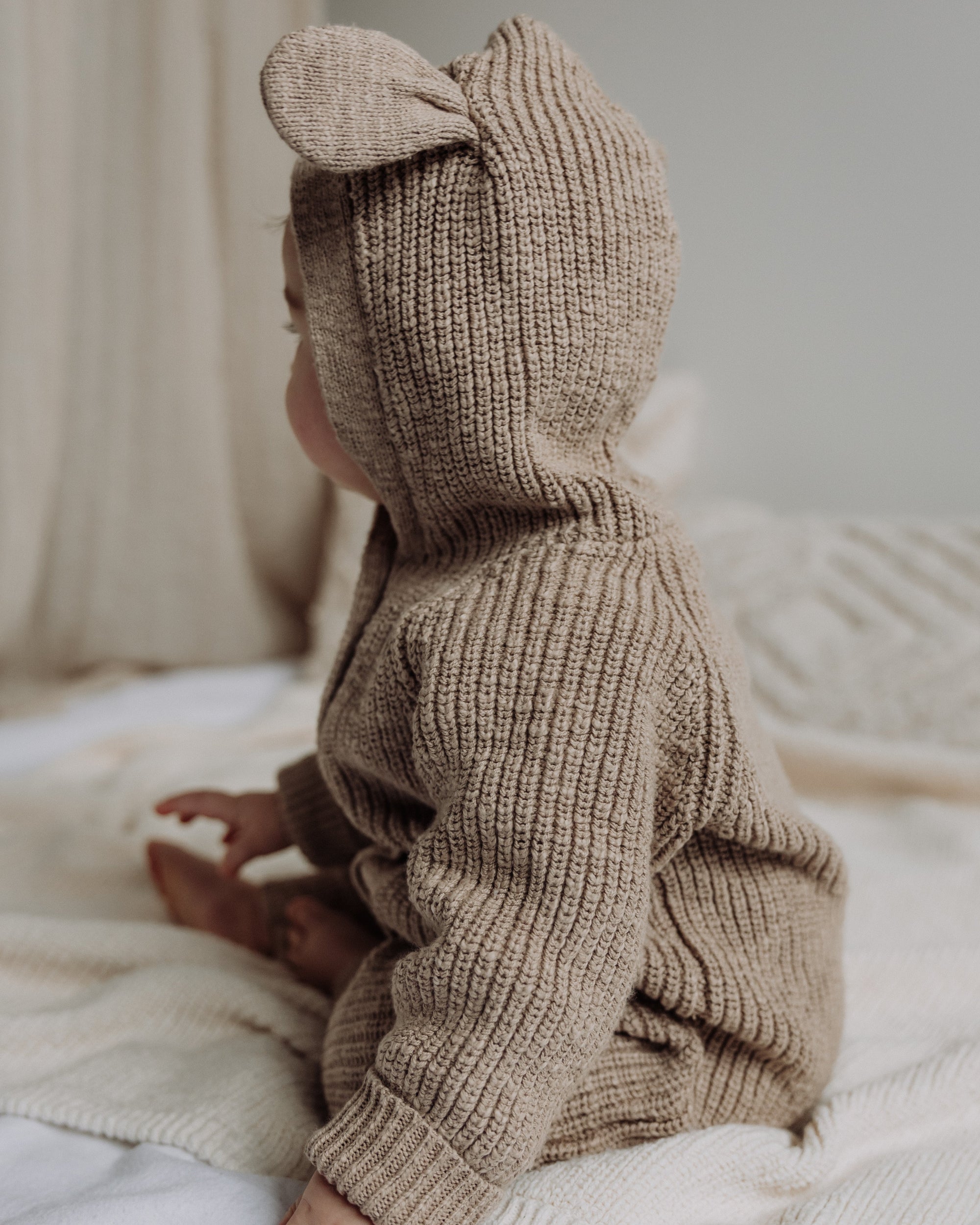 Bear Playsuit | Walnut