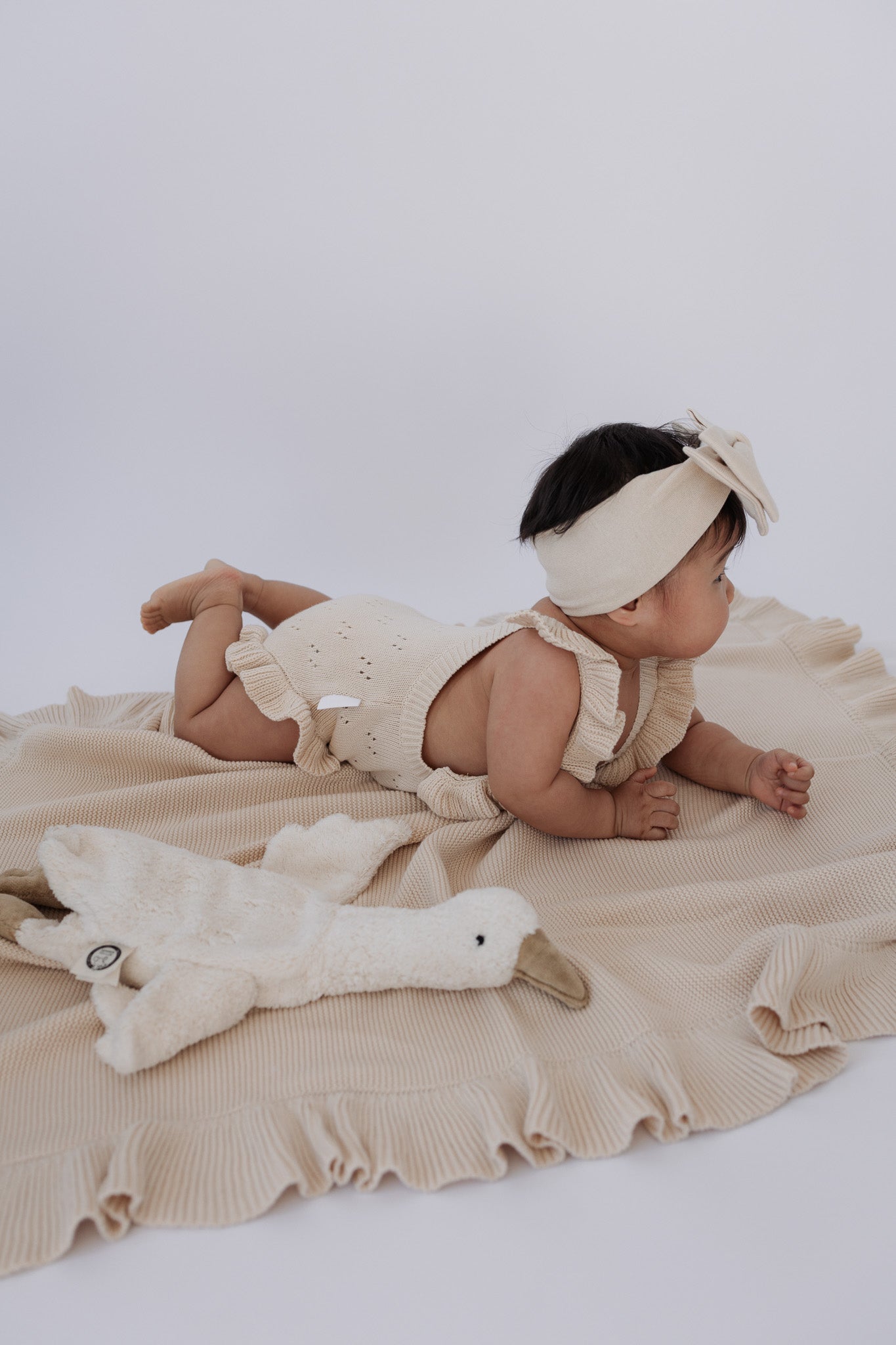 Pointelle Romper | Almond