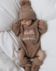 “Hello World” Romper | Walnut
