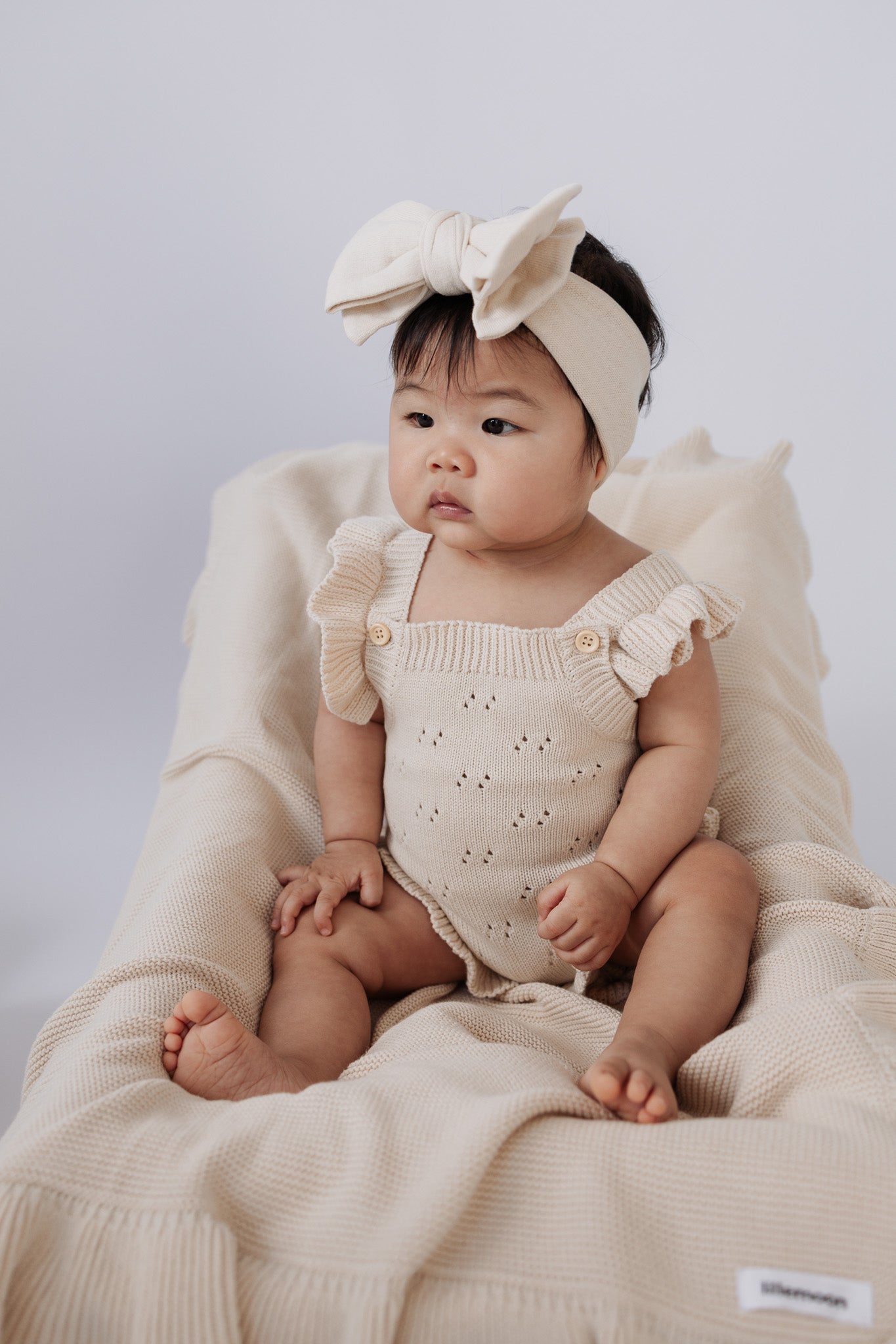 Pointelle Romper | Almond