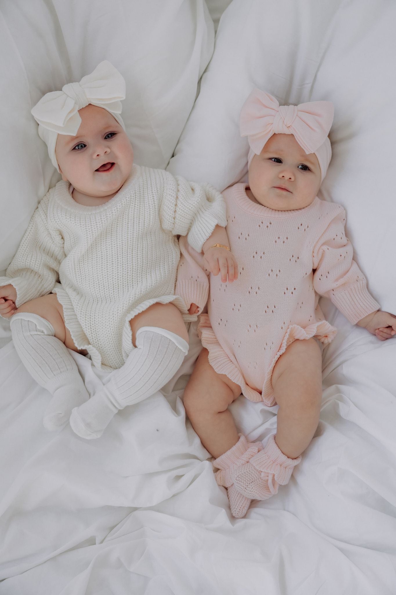 Pointelle Ruffle Romper | Pink