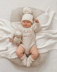 “Hello World” Romper | Oat