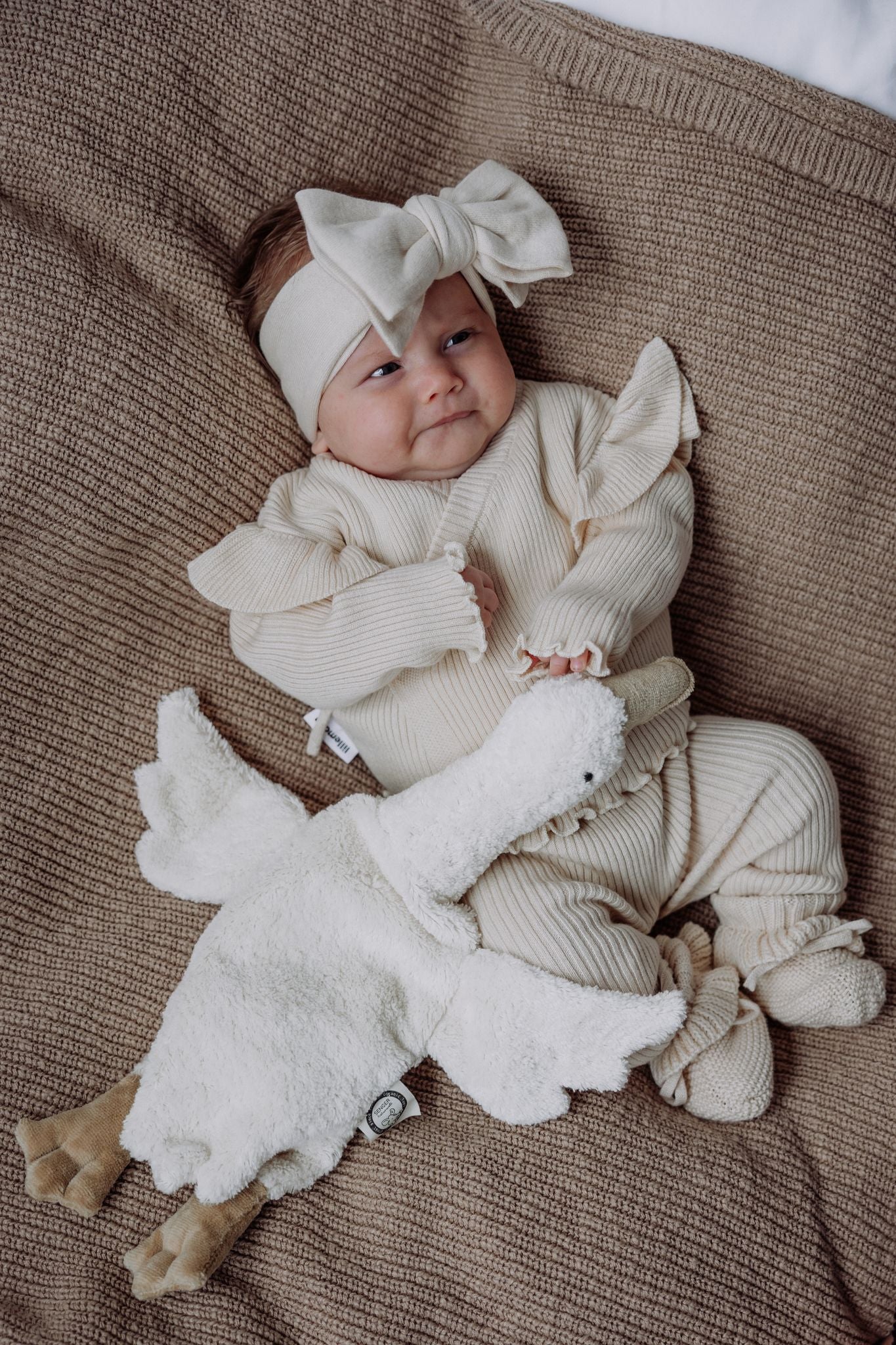 Kimono Ruffle Set | Almond
