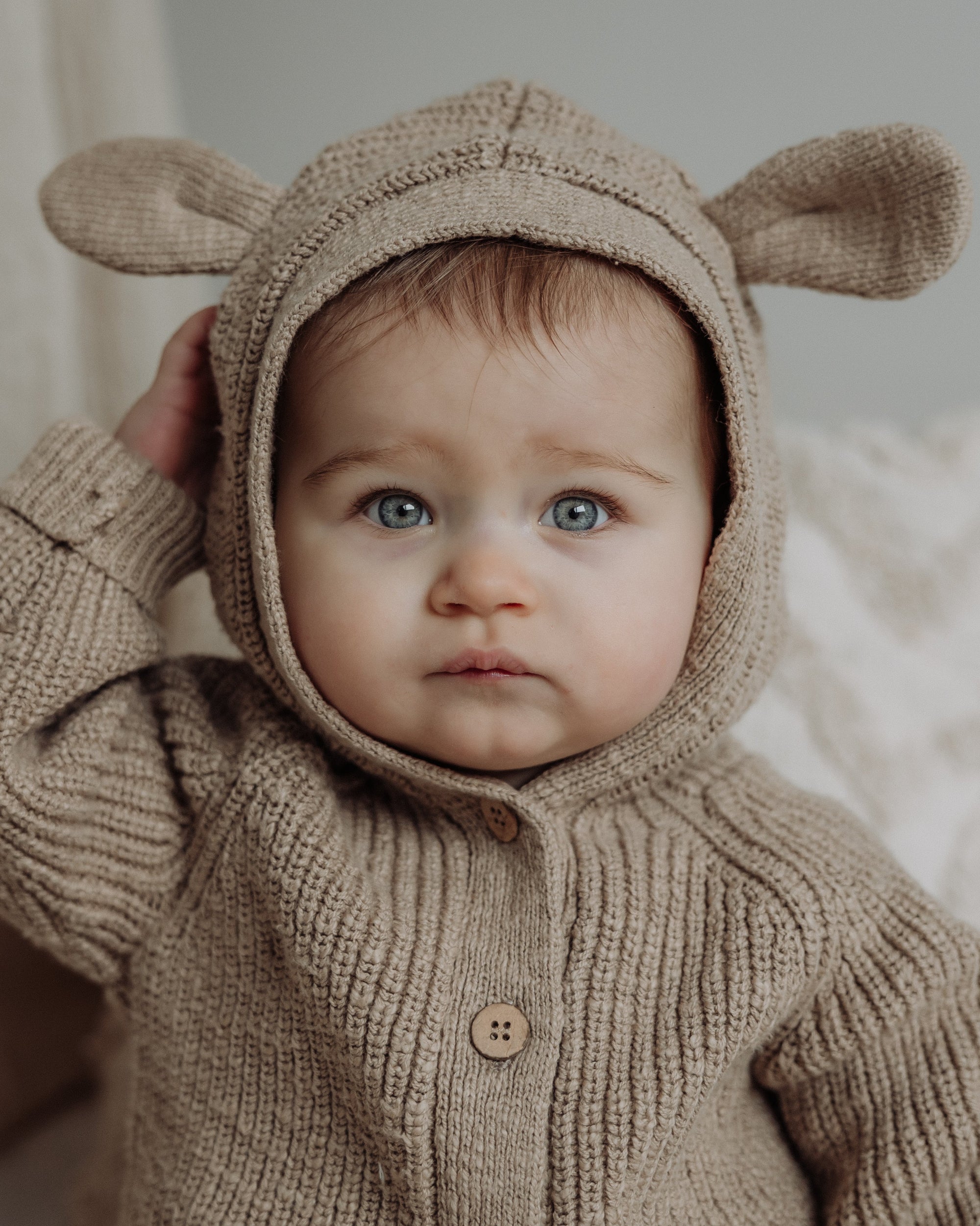 Bear Playsuit | Walnut