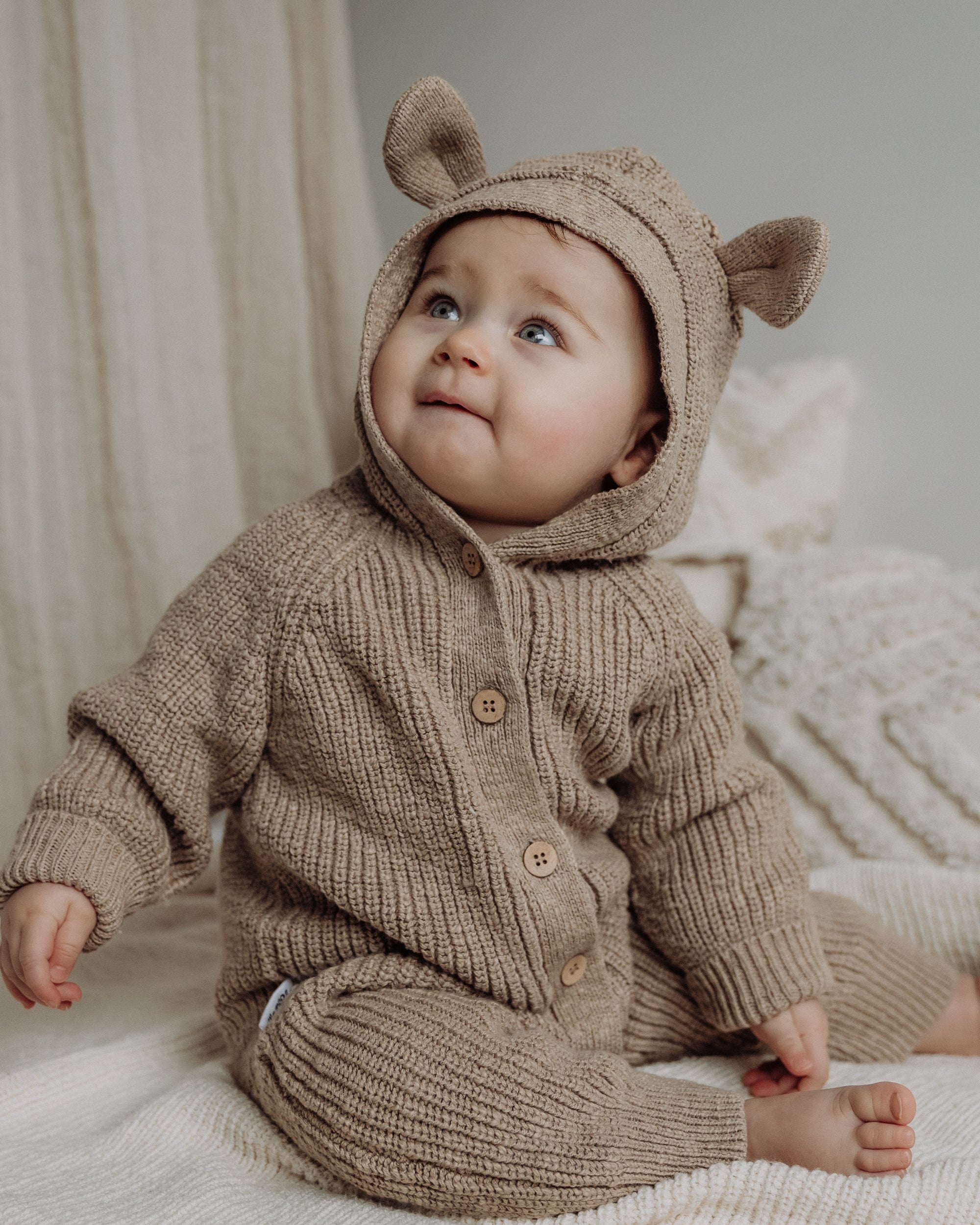 Bear Playsuit | Walnut