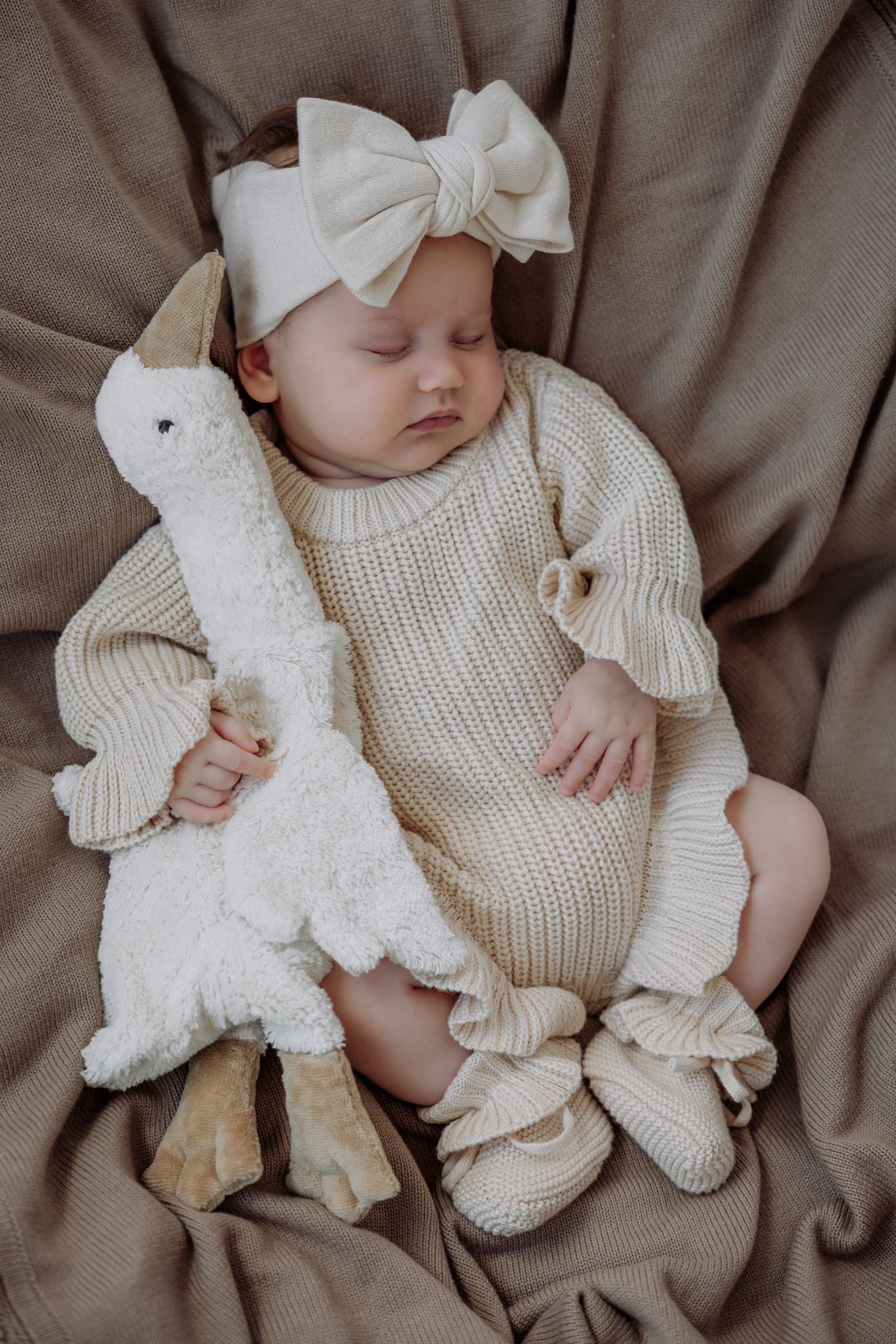 Ruffle Romper | Almond