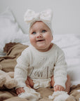 Pointelle Ruffle Romper | Milk