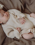 Ruffle Romper | Almond