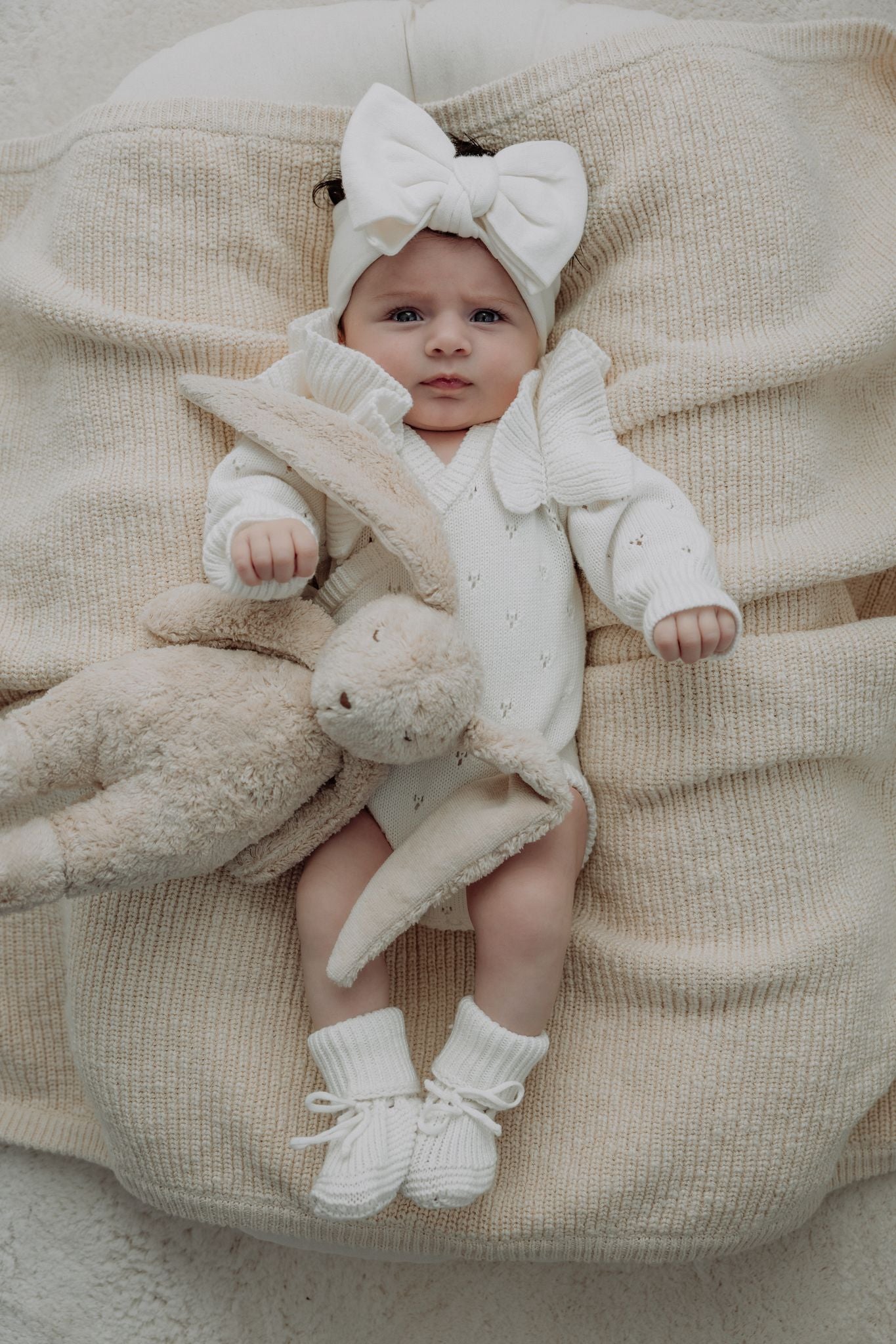 Pointelle Overslag Romper | Milk