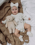 Pointelle Ruffle Romper | Milk