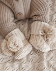 Rib Set Almond | Boxpakje + Muts + Slofjes