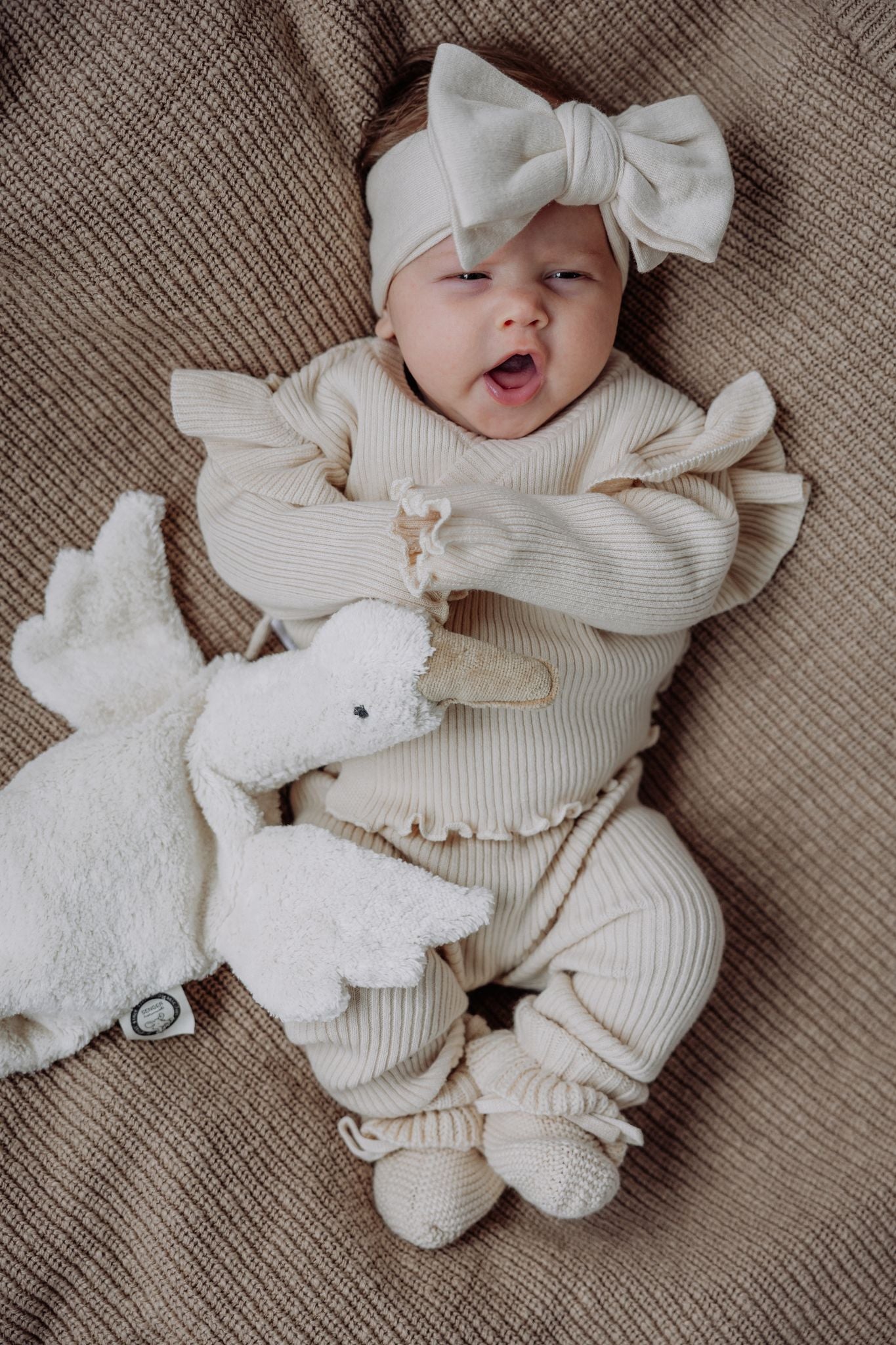 Kimono Ruffle Set | Almond