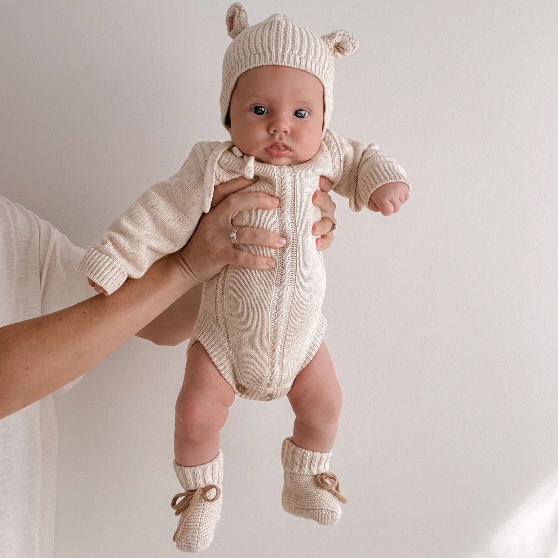 Heirloom Romper | Biscotti Fleck