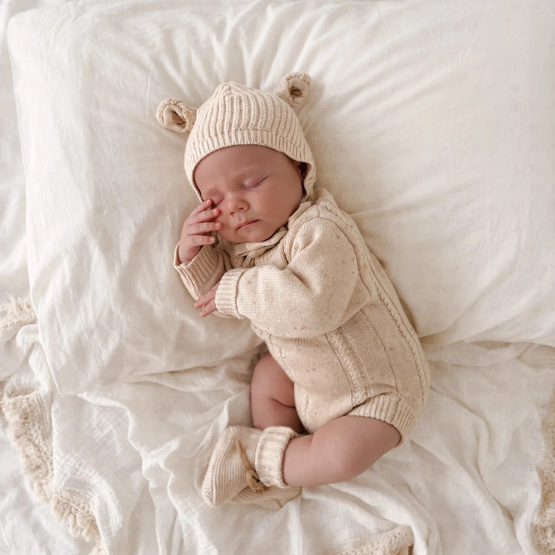 Heirloom Romper | Biscotti Fleck