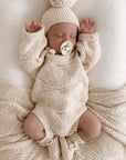 Oat Setje Romper + Broekje + Pom Muts