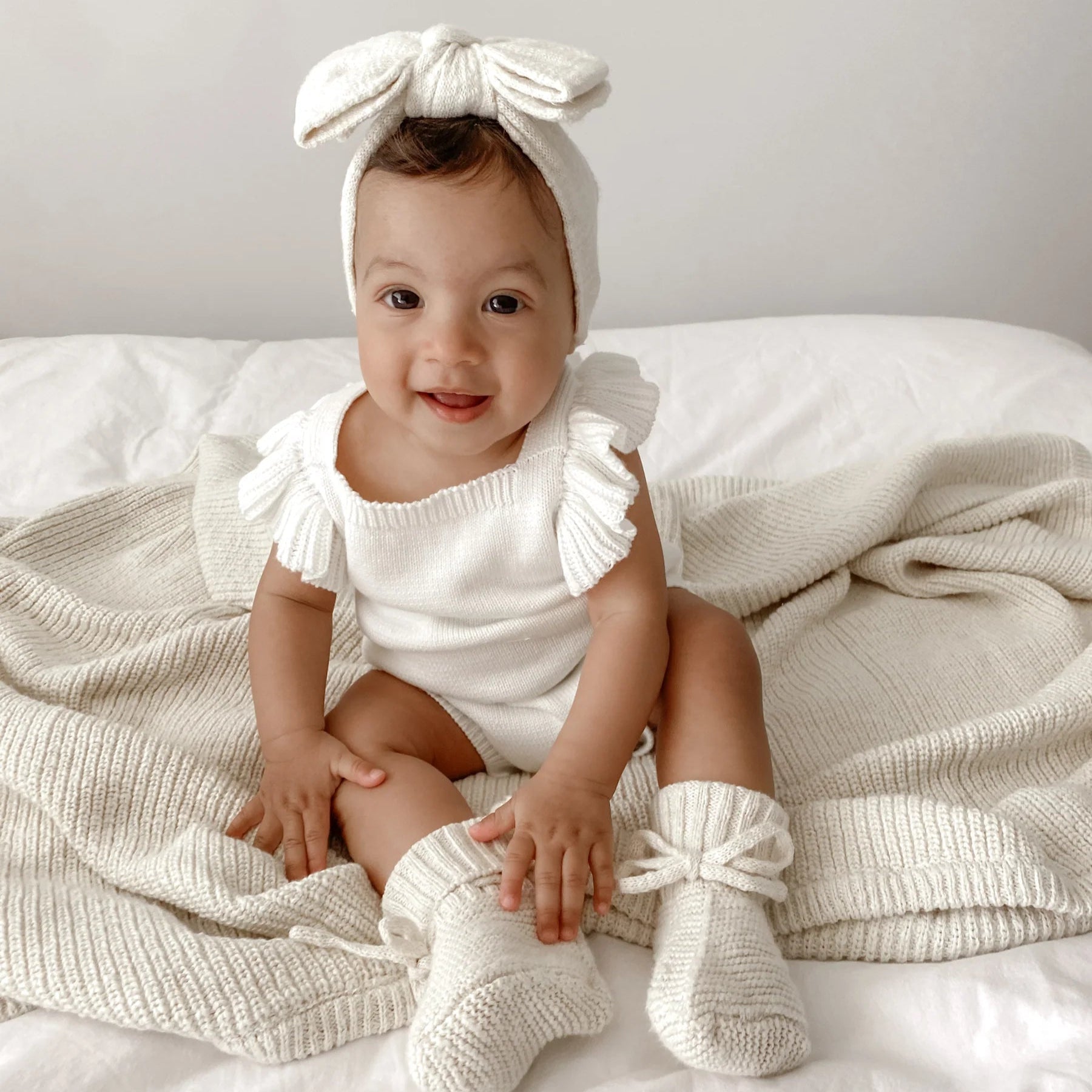 Frill Romper | Milk