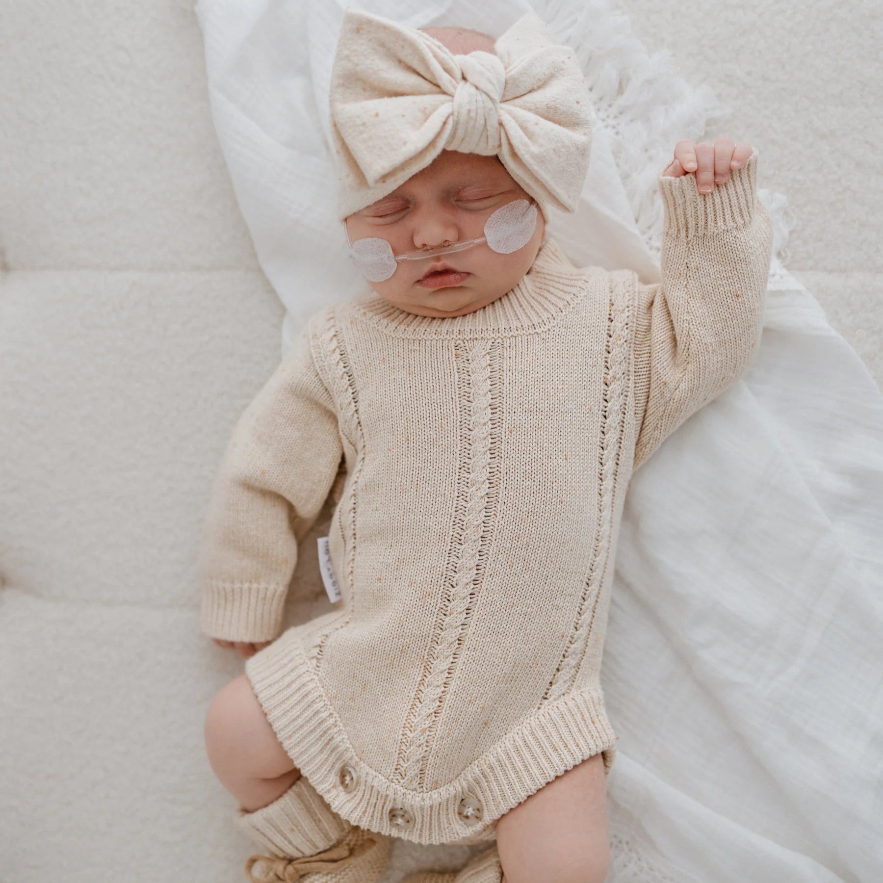 Heirloom Romper | Biscotti Fleck