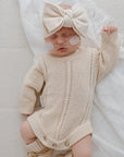 Heirloom Romper | Biscotti Fleck