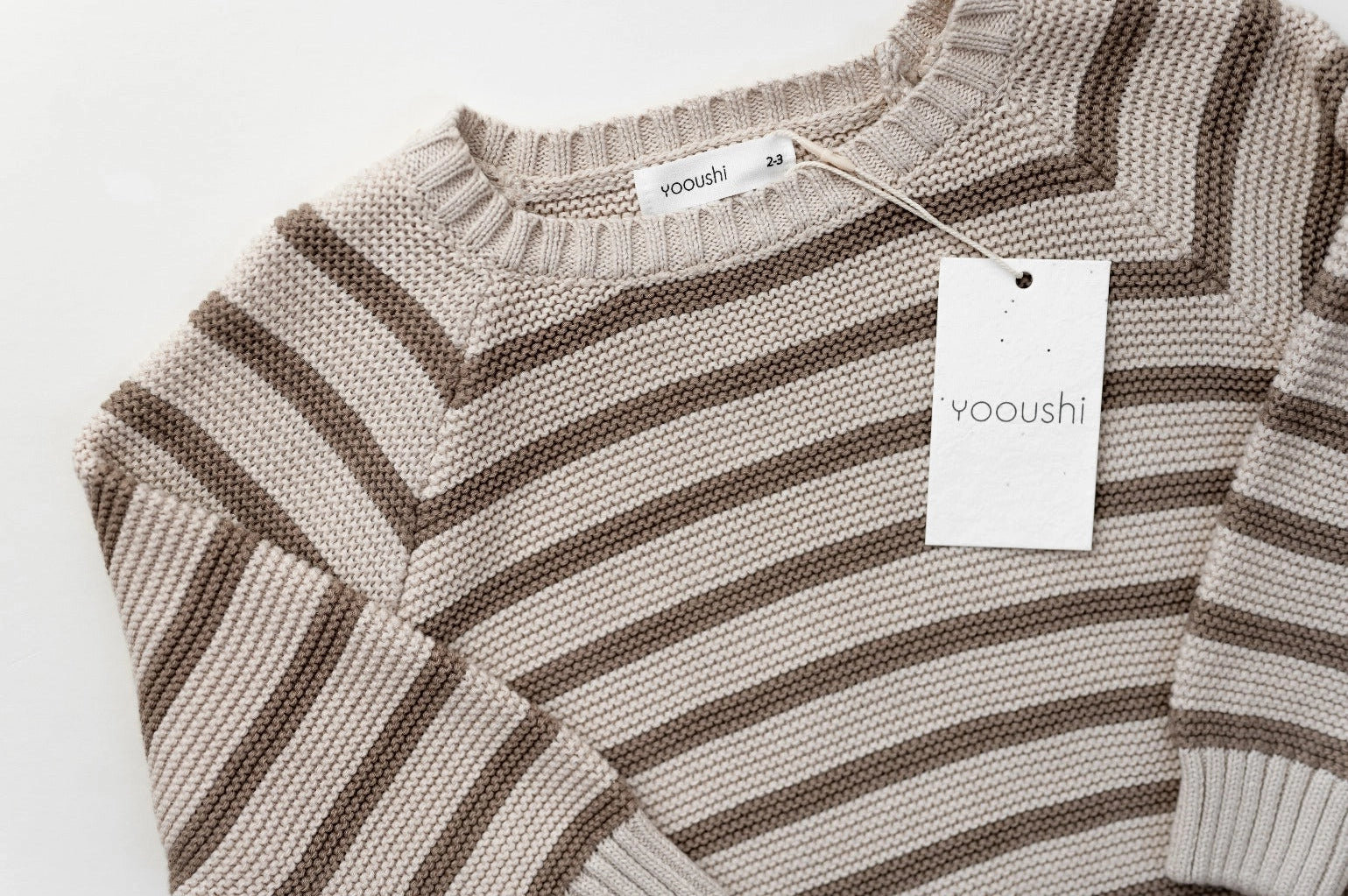 Striped Knitted Sweater | Beige &amp;amp; Brown