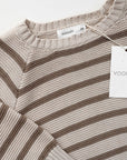 Striped Knitted Sweater | Beige &amp; Brown