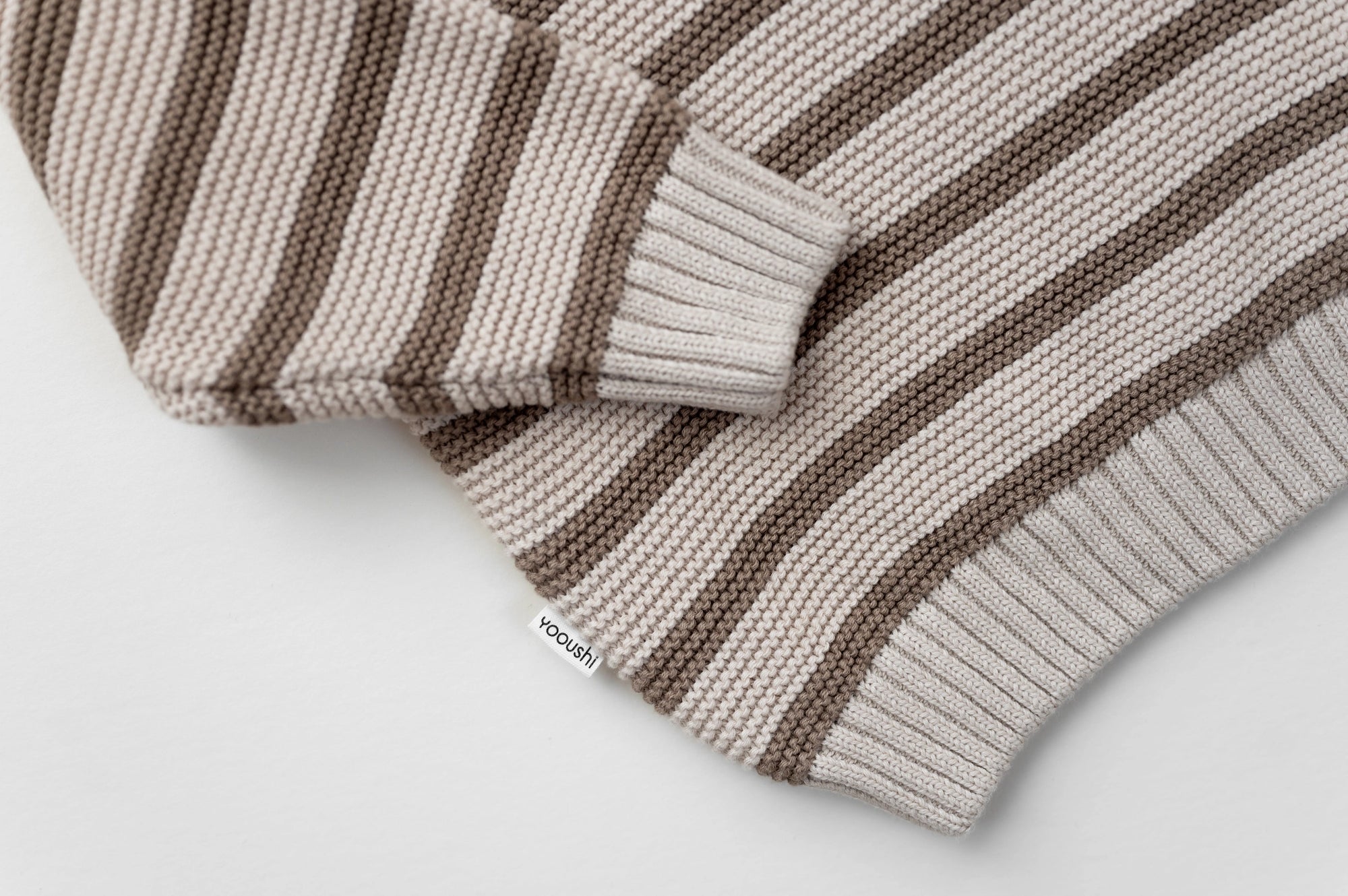 Striped Knitted Sweater | Beige &amp;amp; Brown