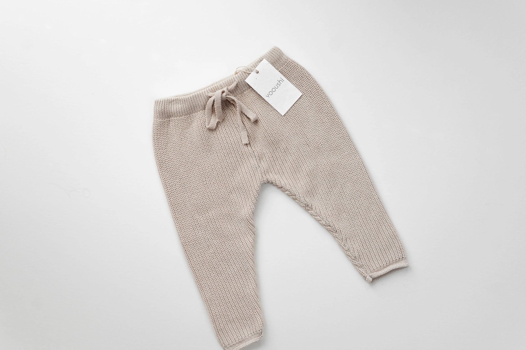 Knitted Pants | Light beige