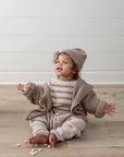 Knitted Cardigan with Hood | Brown