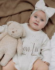Pointelle Ruffle Romper | Milk
