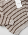 Striped Knitted Sweater | Beige &amp; Brown