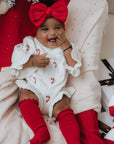 Romper Lily | Candy Cane Print