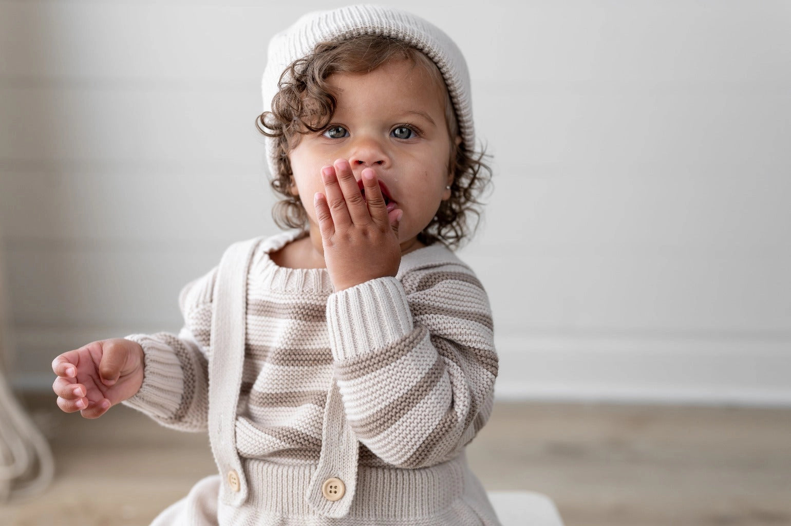 Striped Knitted Sweater | Beige &amp;amp; Brown