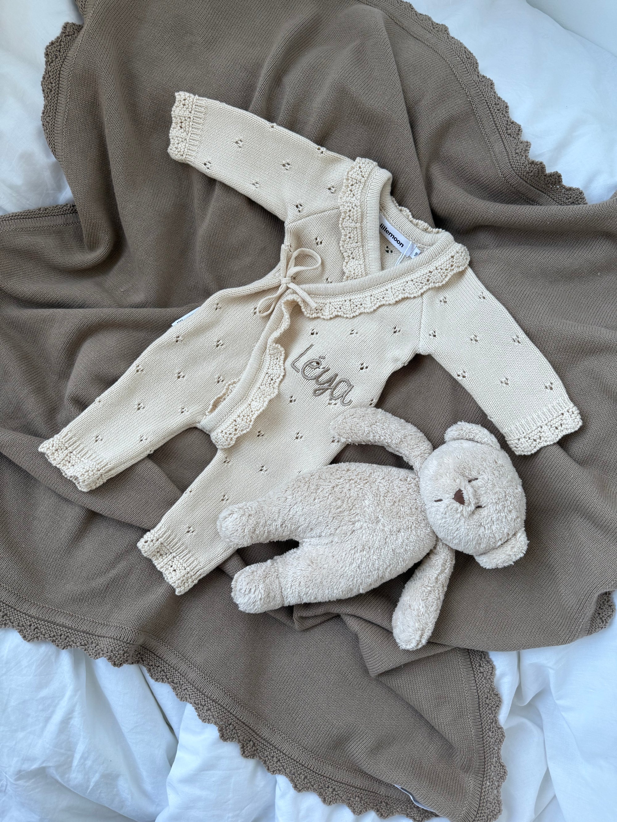 Pointelle Overslag Boxpakje | Almond