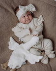 Kimono Ruffle Set | Almond