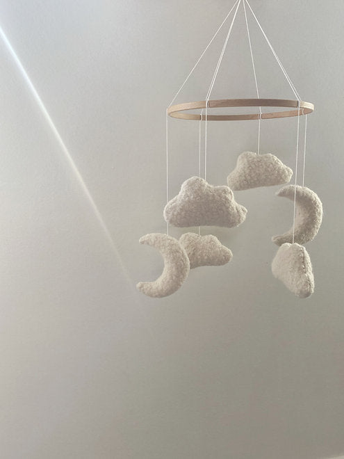 Cloud &amp;amp; Moon Mobile | Creamy white