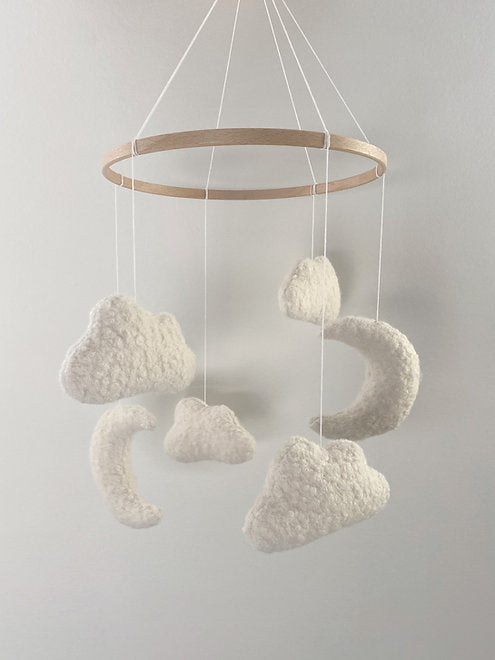 Cloud &amp;amp; Moon Mobile | Creamy white