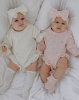 Pointelle Ruffle Romper | Pink