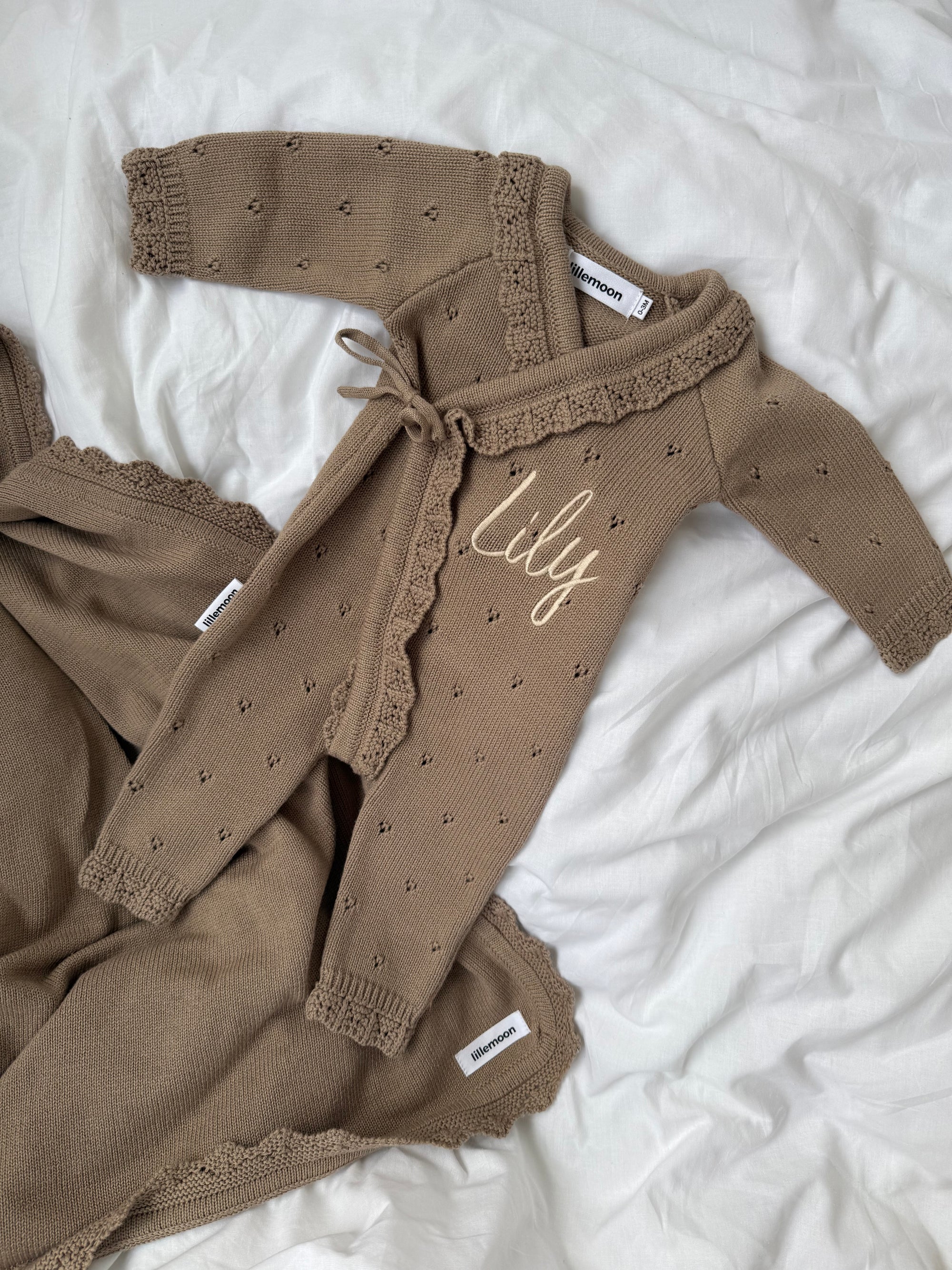 Pointelle Overslag Boxpakje | Mocha