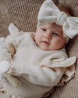 Kimono Ruffle Set | Almond