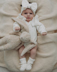 Pointelle Overslag Romper | Milk