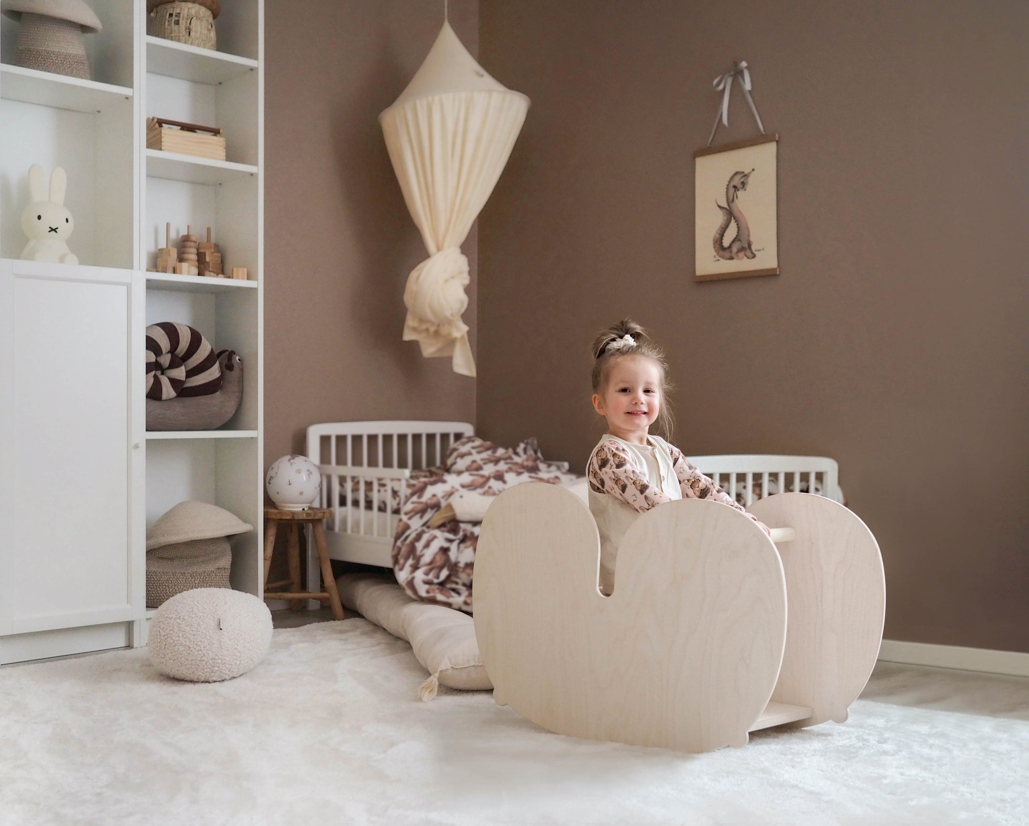 Fitwood Nuppu Schommelpaard en Kinderbureau | Berken