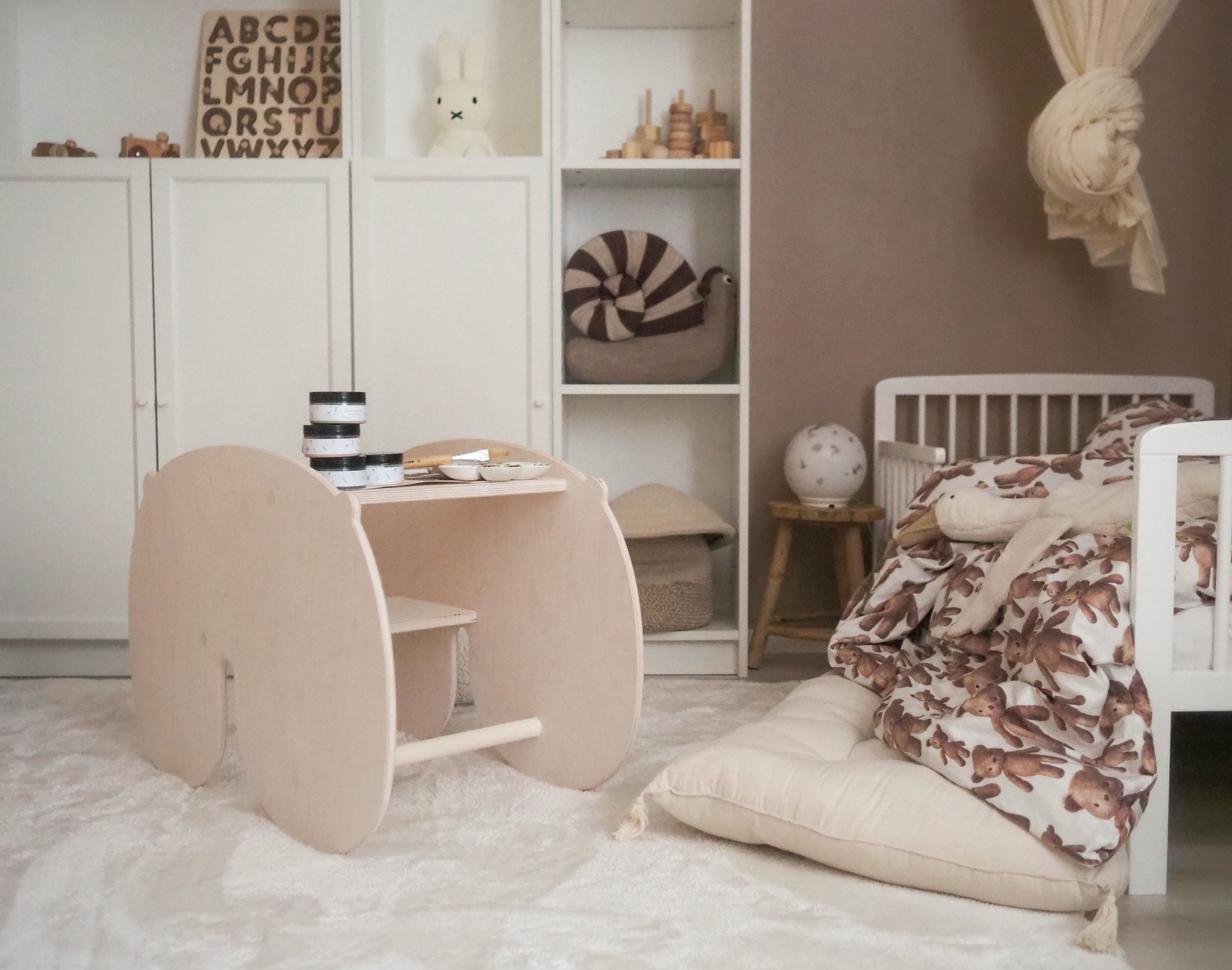 Fitwood Nuppu Schommelpaard en Kinderbureau | Berken