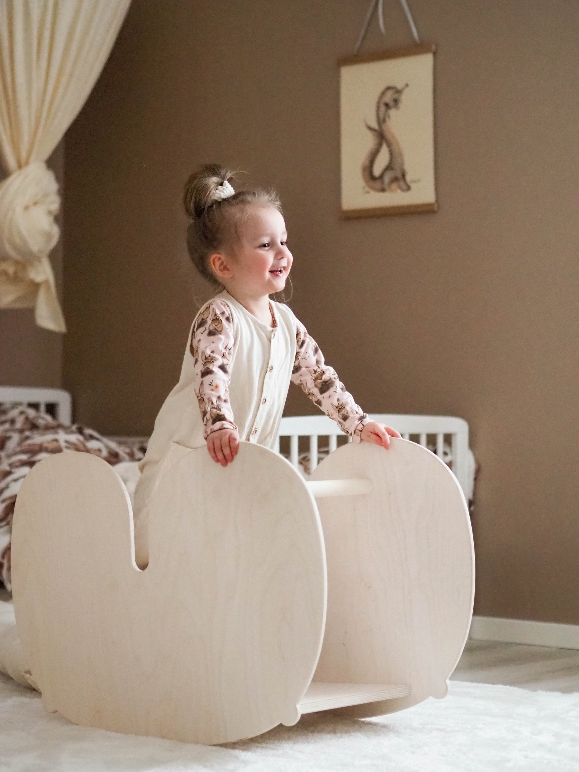 Fitwood Nuppu Rocking Horse and Children&#39;s Desk | Birch