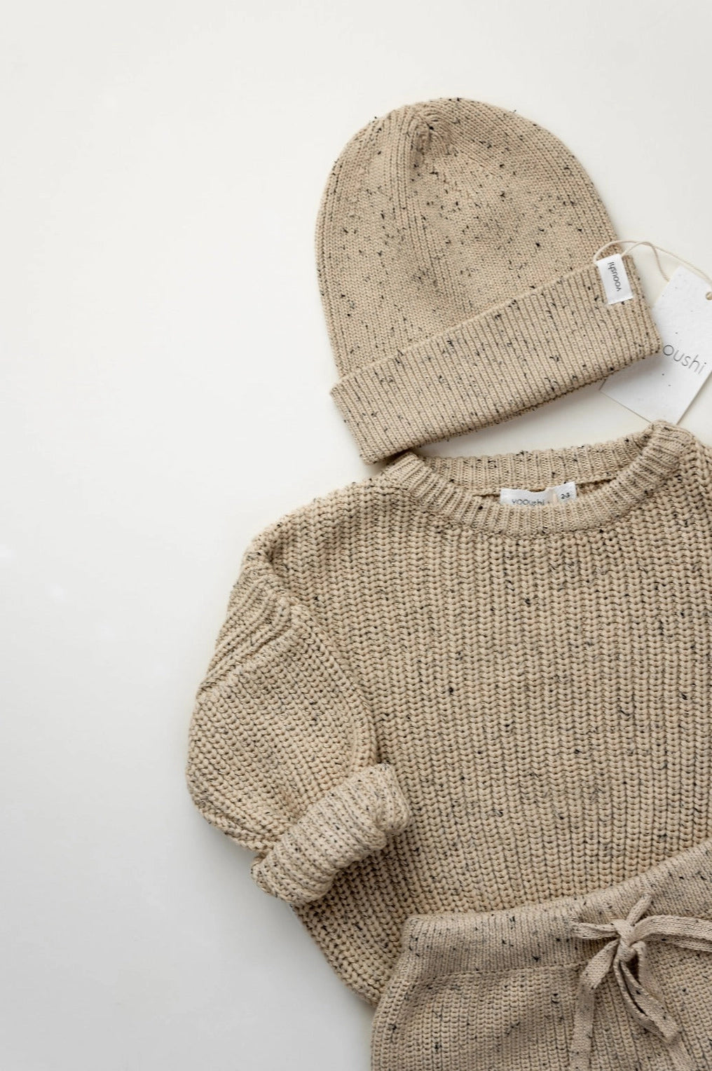 Knitted Hat | Speckled Beige